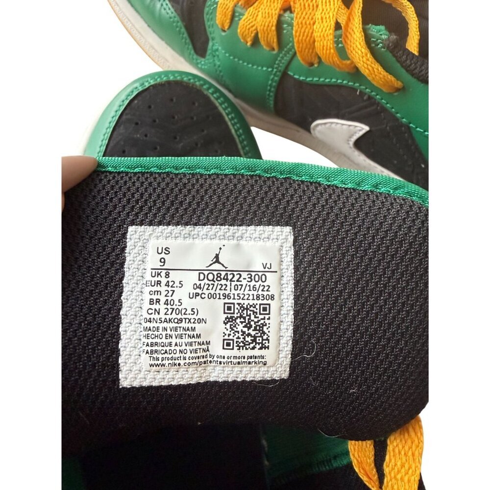 Nike Air Jordan 1 Low SE Holiday Special Malachite Green Sneakers Size 9 - Picture 5 of 10